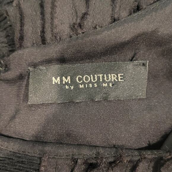 MM Couture By Miss Me ~ Black Textured Dress ~ S - Picture 6 of 7